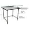 Bk Resources Stainless Steel Work Table With Open Base, 1.5" Rear Riser 30"Wx24"D VTTROB-3024 - alternate 4